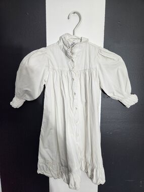 April Cornell Cream Puff-Sleeve White Dress